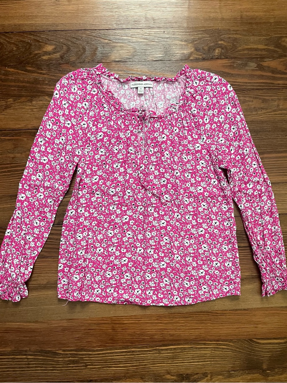 Alexander Jordan Floral Long Sleeve Blouse
